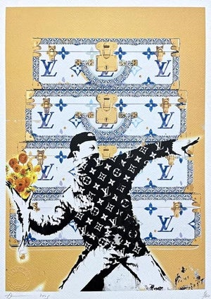 Death Nyc - Banksy Flower Thrower and Louis Vuitton - Limited Edition With Certificate
