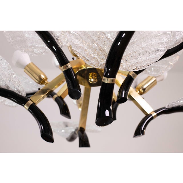 Large Size Chandelier Franco Luce for Seguso, Murano Glass, 1970s For Sale - Image 11 of 12
