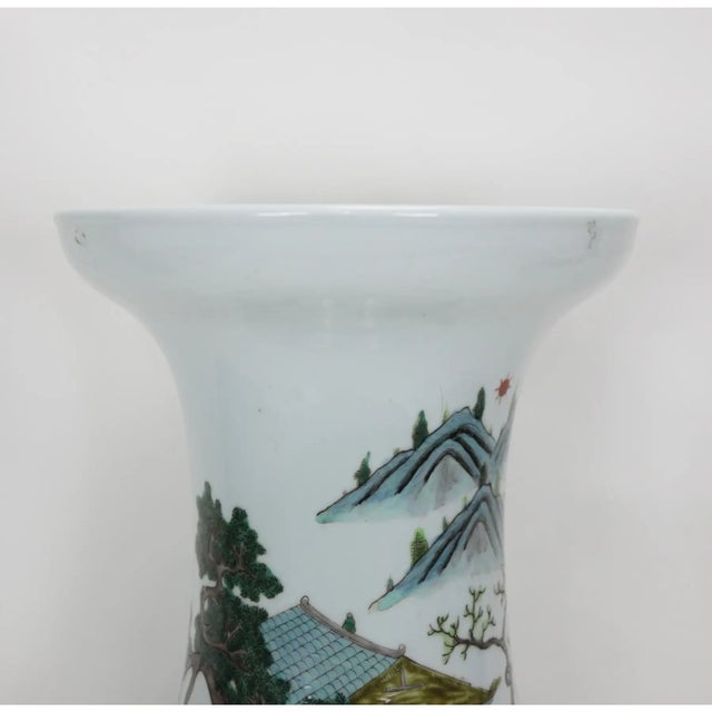 White Late 19th Century Chinese Porcelain Famille Rose Vase For Sale - Image 8 of 11