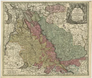 Map of the Rhine, Düsseldorf, Bonn and Köln, 1730