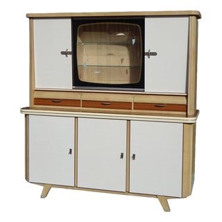 Large Vintage Sideboard in Wood and Formica from Weiler, 1960s For Sale