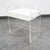 White Mid Century Modern Stool Seat Vanity Lucite White Vintage Rectanfular Handles For Sale - Image 8 of 12