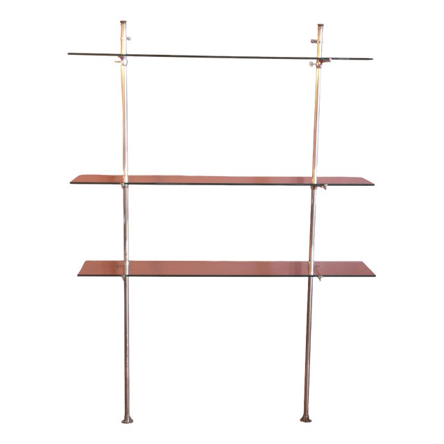 French Art Deco Etagere in Metal and Glass, 1930s For Sale