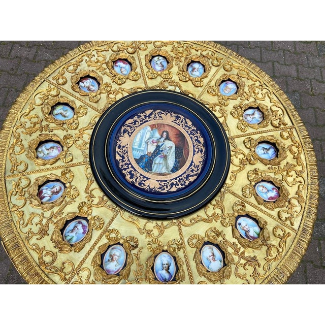 Bronze 1960s French Louis XVI Bronze Porcelain Center Table For Sale - Image 8 of 15