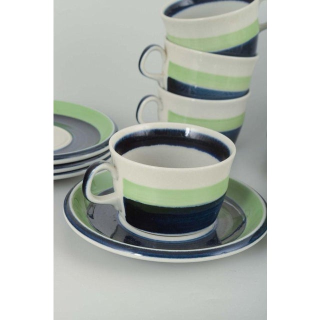 Maria Tea Service in Glazed Faience from Rörstrand, 1970s, Set of 13 For Sale - Image 3 of 5