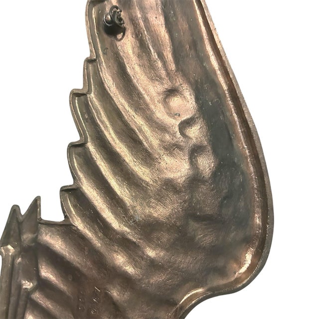 Vintage Brass Eagle Hanging Wall Decor Large 34” 34 Inch Wingspan For Sale - Image 9 of 11