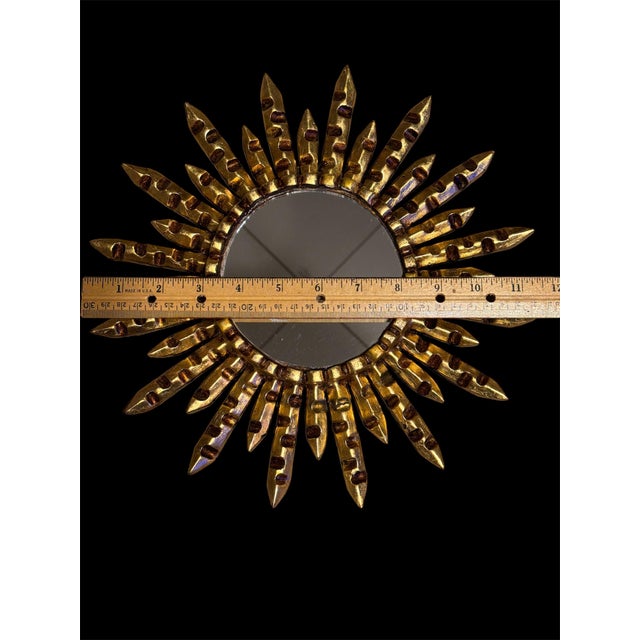 French style sunburst mirror! Also known as 'mirrors soleil, trace their decorative lineage back to the reign of Louis...