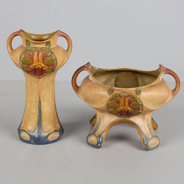 Julius Ceramic Ceramic Vase, Austria, Set of 2 For Sale - Image 13 of 13