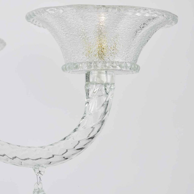1940s Vintage Blown Glass Chandelier, 1940s For Sale - Image 5 of 16