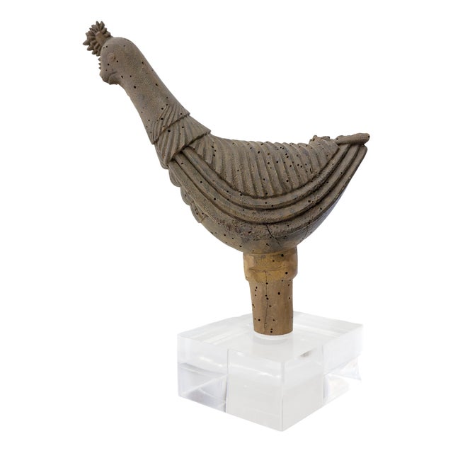 Wooden Barrel Stopper with Traces of Polychromy, France, 1700s For Sale