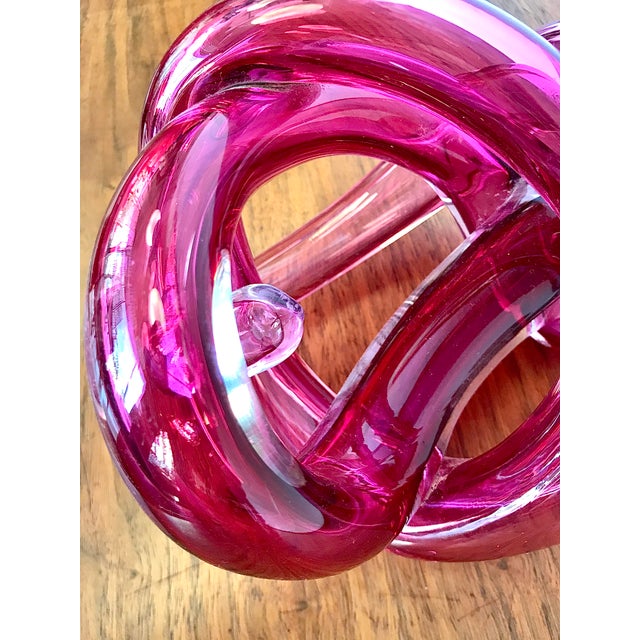Pink Glass Knot Sculpture Chairish