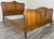 Vintage French Louis XVI Style Oak Double Bed Frame with Carved Headboard For Sale - Image 9 of 12