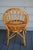 Vintage Arm Chair Rattan Bamboo Fan Back 1960's For Sale - Image 4 of 4