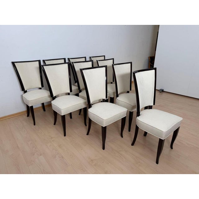 Art Deco Dining Table with Chairs, Paris, 1930, Set of 11 For Sale - Image 17 of 18