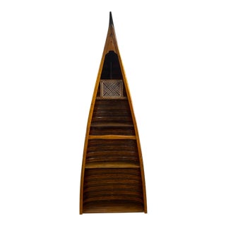 Vintage Canoe Bookcase / Display Shelving For Sale