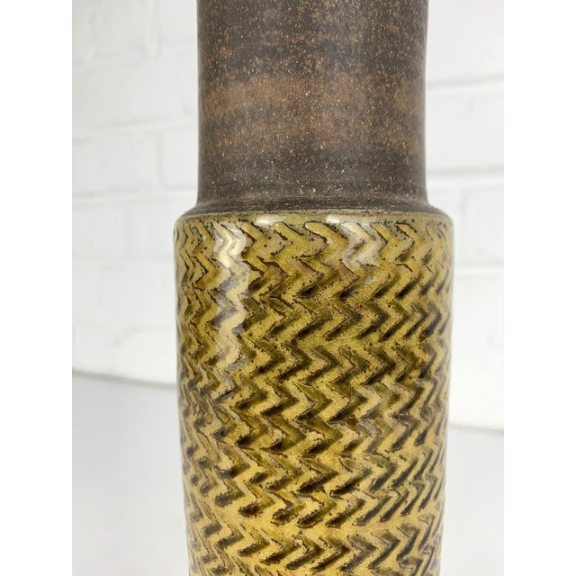 Mid-Century Modern Tall Stoneware Vase by Nils Kähler for Kähler, Denmark, 1960s For Sale - Image 3 of 12