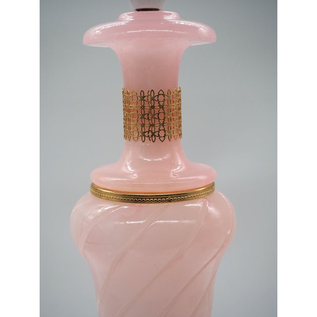Metal Vintage Italian Alabaster Table Lamp, Italy, 1970s For Sale - Image 7 of 18