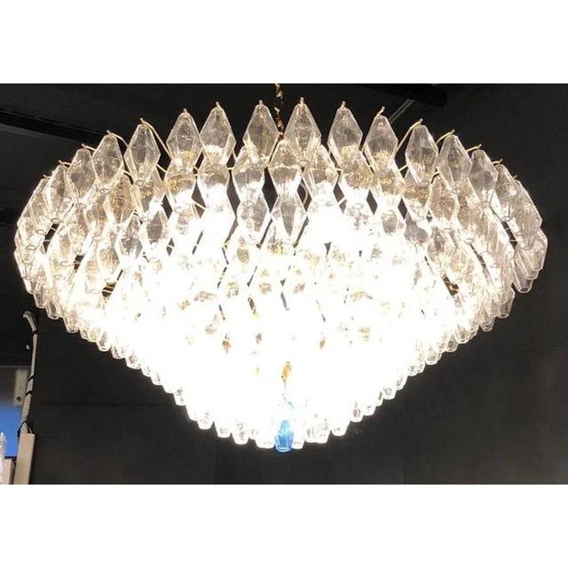 Large Poliedri Murano Glass Ceiling Lights or Chandeliers, Set of 2 For Sale - Image 6 of 12