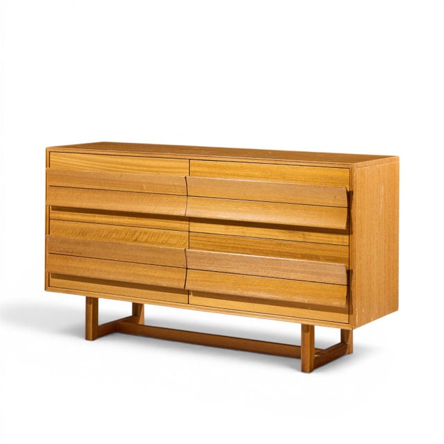 Mid-Century Modern Paul Laszlo for Brown Saltman Mid Century Bleached Mahogany Lowboy Dresser For Sale - Image 3 of 9