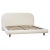 Wood White Mod Style Boucle King Size Bed Frame For Sale - Image 7 of 7