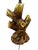Vintage Mid-Century Modern Ceramic Driftwood Yellow Brown Drip Glaze Tree Branch Table Lamp For Sale In Philadelphia - Image 6 of 7