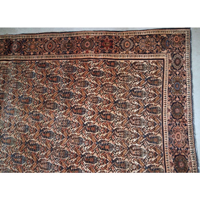1900s, Handmade Antique Persian Farahan Rug 4.2' X 6.3' For Sale - Image 4 of 7