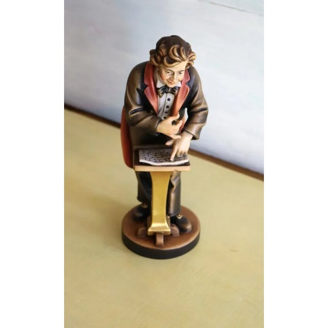 Maple Wood Sculpture of Conductor For Sale - Image 3 of 9