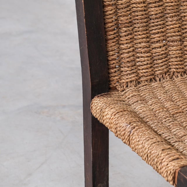 Brown Art Deco French Dining Chairs attributed to Francis Jourdain, 1930s, Set of 6 For Sale - Image 8 of 16