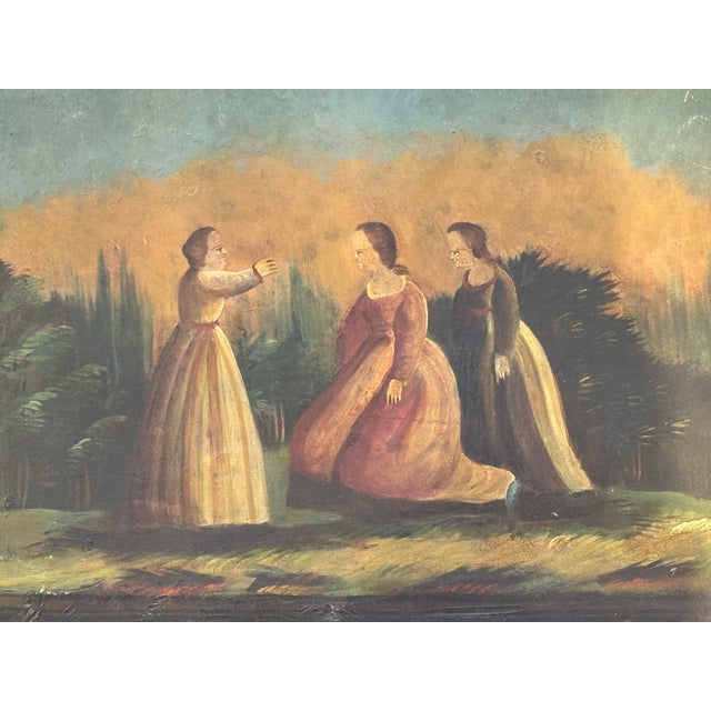 Traditional Late 19th Century Antique Metal Tray For Sale - Image 3 of 4