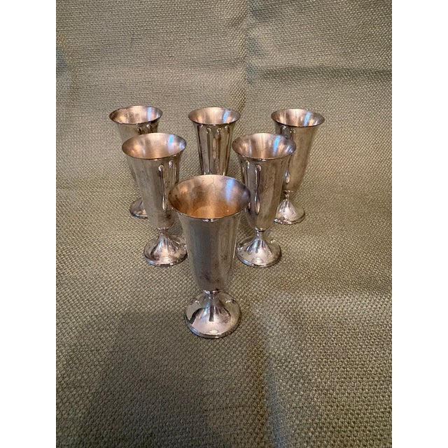 Late 20th Century 20th Century Gorham Sterling Silver Trumpet Style Cordials, Model #951 - Set of Six For Sale - Image 5 of 6