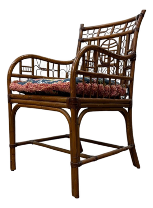 Late 20th Century Century Furniture Brighton Pavilion Fretwork Bamboo Armchair