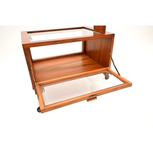 Brown Art Deco Walnut Serving Cart, 1930s For Sale - Image 8 of 11