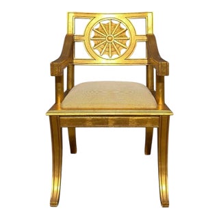 18th C Style Dessin Fournir Neoclassical Giltwood Armchair For Sale