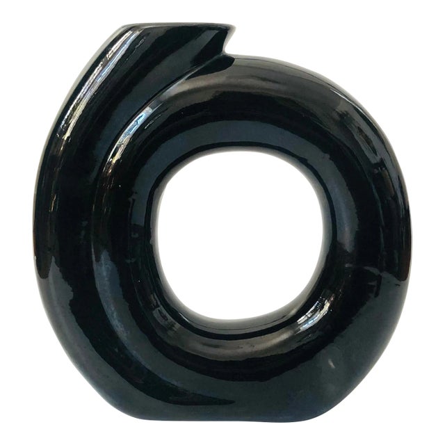 Large Postmodern Circular Vase For Sale