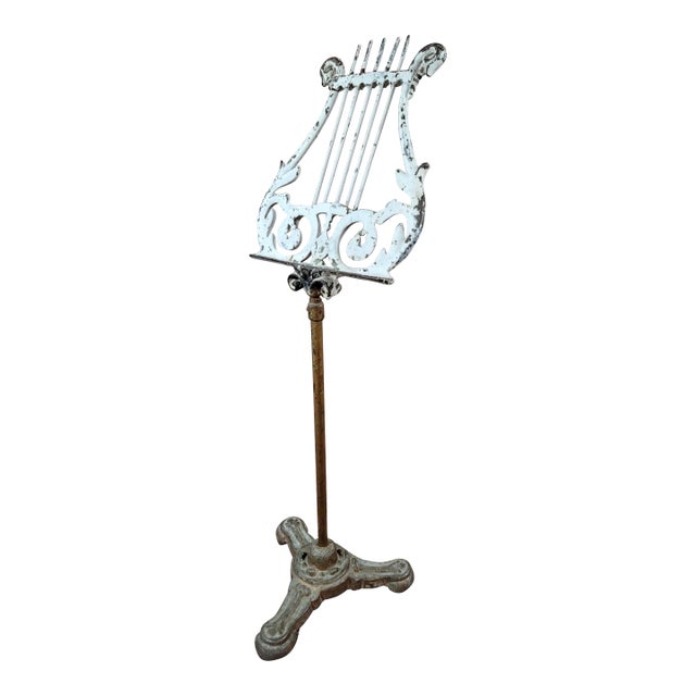 19th Century Victorian Cast Iron & Bronze Music Stand For Sale