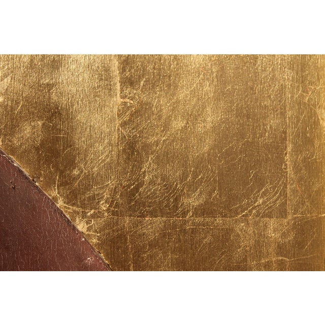 Italian Oval Coat of Arms, 1890s, Oil on Canvas & Gold Leaf For Sale - Image 6 of 14