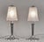 Etablissement Jean Gauthier A pair of French art deco lamps made circa 1925-1935. The nickel-plated bronze or solid brass...