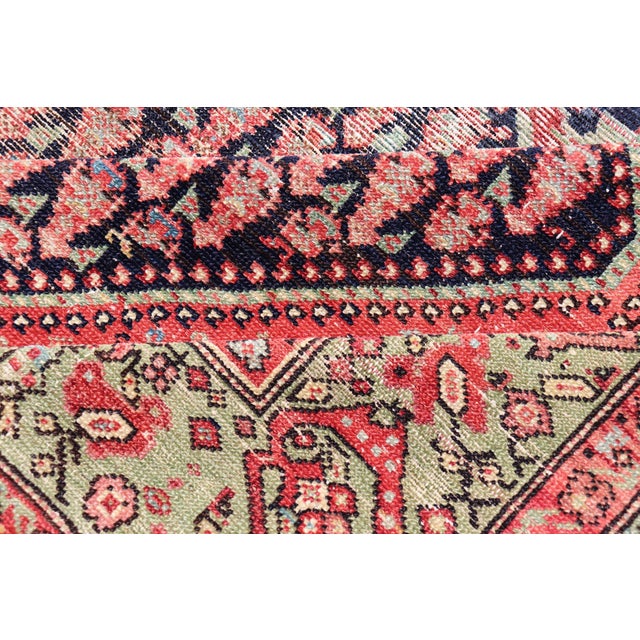 Antique Persian Malayer Gallery Rug With Navy Field With Paisley Design For Sale - Image 12 of 13