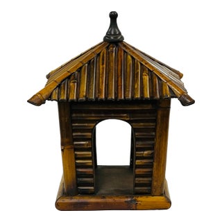 Late 20th Century Bamboo Tabletop Pagoda For Sale