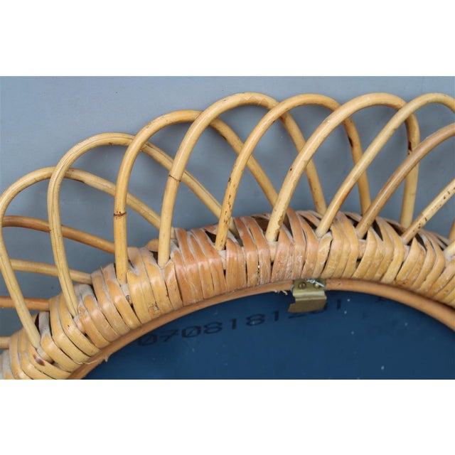 Woven Bamboo Mirror by Franco Albini, Italy, 1950s For Sale - Image 9 of 12