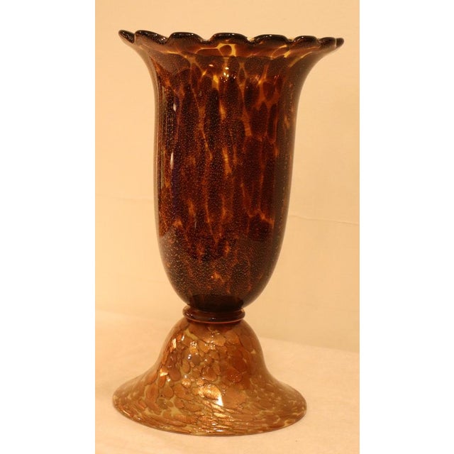 Brown and Gold Spotted Murano Glass Vase from Nor Glass, 1960s For Sale - Image 9 of 18