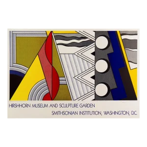 'Abstract', Signed by Roy Lichtenstein, Pop Art Exhibition Poster, Guggenheim, Venice Biennale, Clef