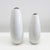 Wonderful set of 1970s all white German "Fischmaul" vases by Thomas, two different sizes (H=11 W=5.75" D=4.0" and H=9.25",...