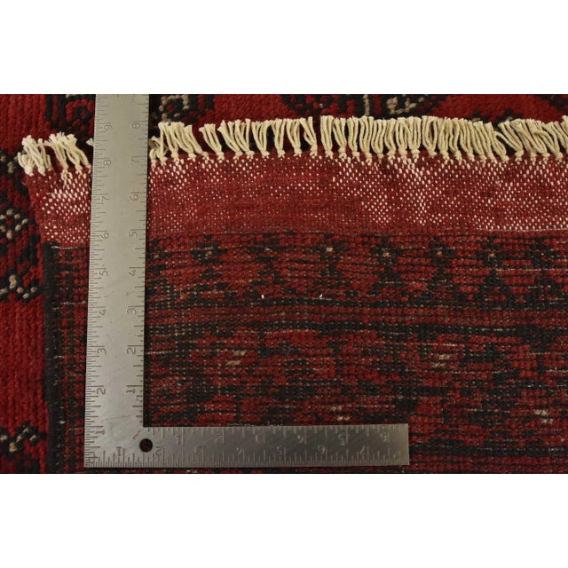 Turkmen Rug 9’11” X 12’10” Red Wool Vintage Tribal Hand-Knotted Carpet For Sale - Image 14 of 14