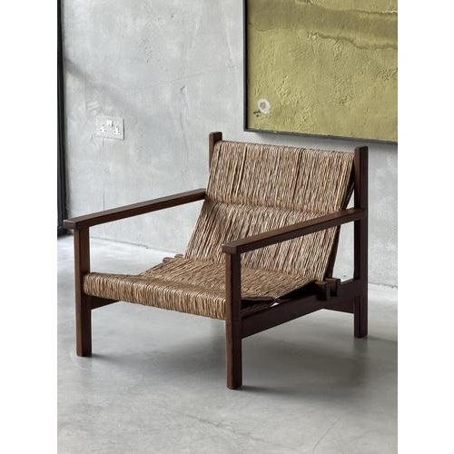 Rustic Spanish Rush Seat Armchairs, 1960s, Set of 2 For Sale - Image 3 of 10