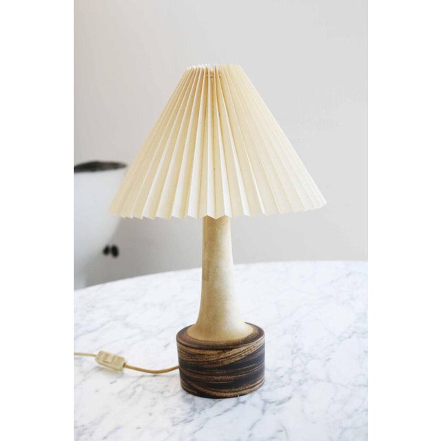 Danish Ceramic Pottery Lamp by C. Clausen for Okela, Denmark, 1960s For Sale - Image 9 of 10