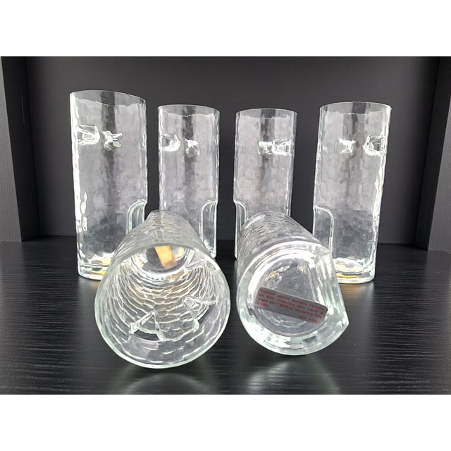 Murano Glass Cocktail Glasses attributed to Toni Zuccheri for VeArt, 1970s, Set of 6 For Sale - Image 6 of 7