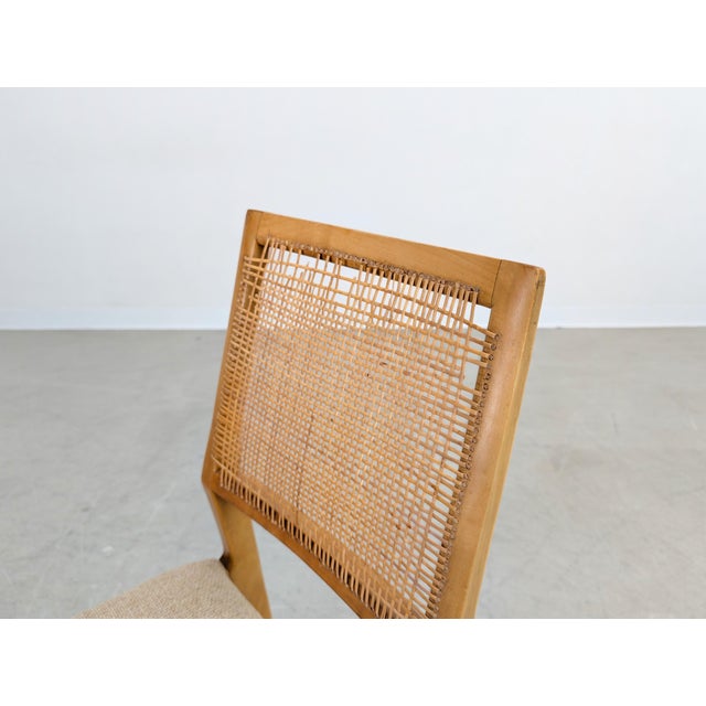 Vintagw Chairs with Birch Cane Weave, Set of 4 For Sale - Image 5 of 12