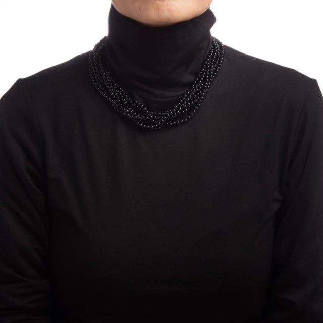 Tiffany and Co. Mid 20th Century Tiffany & Co Necklace Onyx Multi Strand Torsade Toggle Vintage For Sale - Image 4 of 4