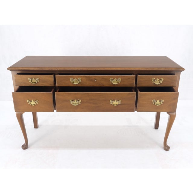 Wood Kittinger Light Mahogany Queen Anne 6 Drawer Sideboard Server Credenza For Sale - Image 7 of 12